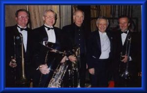 Pasadena Symphony Low Brass. Andy Malloy, Jim Self, Terry Cravens, Conductor Jorge Mester, Bill Booth